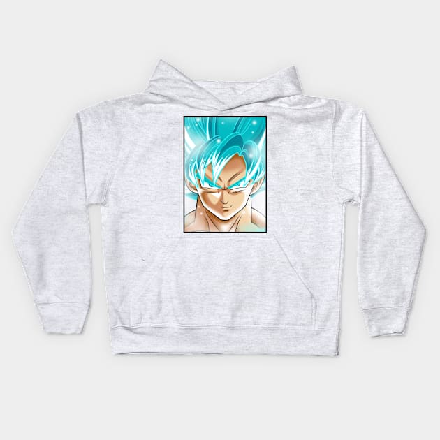 Goku Blue Kids Hoodie by silentOp